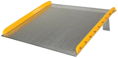 Vestil TAS-10-6060 Aluminum Dock Board Steel Curb 1