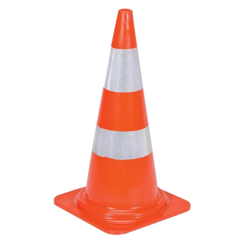 Vestil TC-28-HD-2R 100% PVC Heavy Duty Traffic Cone with 2 Reflectors