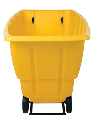 Vestil TDT-100-MD-YELLOW tilt truck shown from an alternate angle