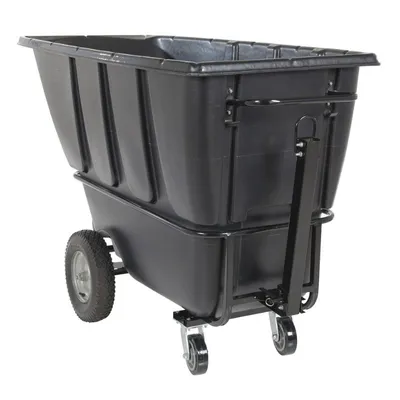Vestil TDT-TB-100-HD-BL Plastic Heavy Duty Tow-Able Tilt Truck