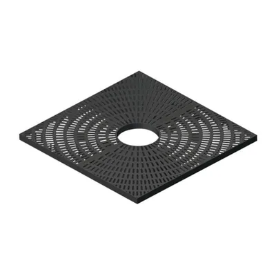Vestil TG-4S-BK 100% Recycled Plastic Tree Grate Square