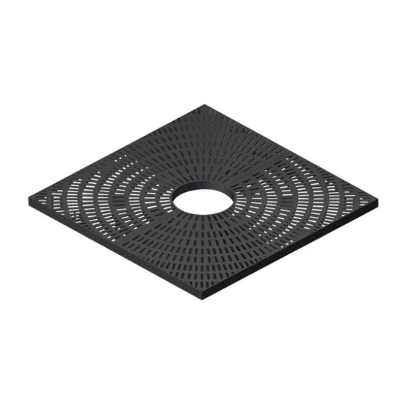 Vestil TG-4S-BK 100% Recycled Plastic Tree Grate Square