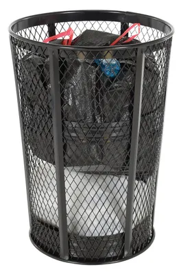 Vestil TR-MXR-48-BK Steel Trash Receptacle Round 5