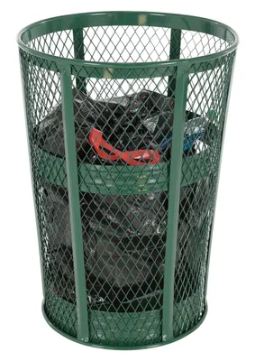 Vestil TR-MXR-48-GN Steel Trash Receptacle Round 5
