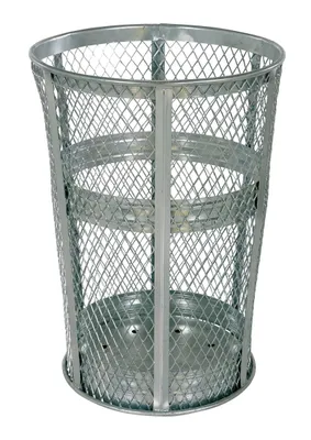 Vestil TR-MXR-48-HDG Galvanized Steel Trash Receptacle Round 2
