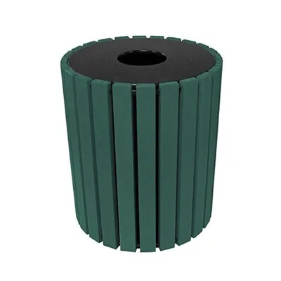 Vestil TR-PR-49-GN Trash Receptacle Poly Round