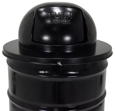 Vestil TRASH-TOP-DD-BK Steel Waste Disposal Top Dual Door 3