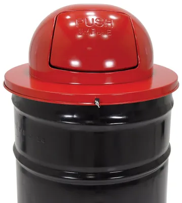 Vestil TRASH-TOP-DD-RD-3PK Steel Waste Disposal Top Dual Door 3
