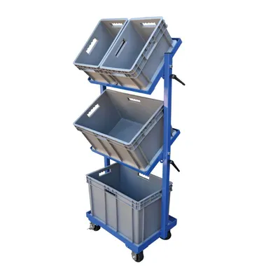 Vestil TSCT-3B Steel Multi-Tier Cart with 3 Shelves and 3 Baskets