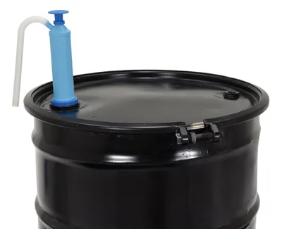 Vestil VDP drum pump shown from an alternate angle