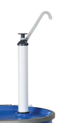 Vestil VDPX drum pump shown from an alternate angle