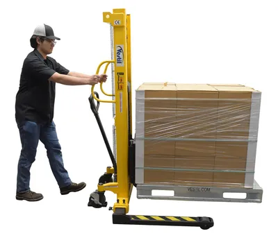 Vestil VHPS-2000-AA Steel Manual Stacker Adjustable Forks-Legs 4