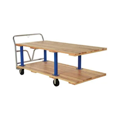 Vestil VHPT/D-3672 Hardwood Double Deck Platform Cart