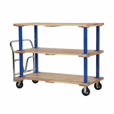 Vestil VHPT/TD-3060 Hardwood Triple Deck Platform Cart