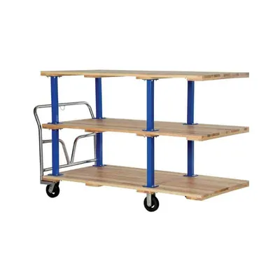Vestil VHPT/TD-3672 Hardwood Triple Deck Platform Cart
