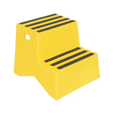 Vestil VST-2-Y Polyethylene 2-Step Step Stool