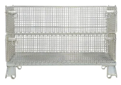 Vestil VWIRE-32H Galvanized Steel Mesh Container 2
