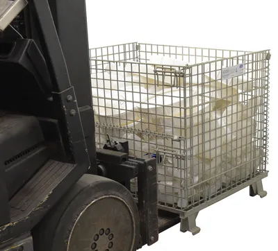 Vestil VWIRE-40H Galvanized Steel Mesh Container 7