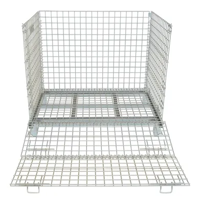 Vestil VWIRE-40H Galvanized Steel Mesh Container 3
