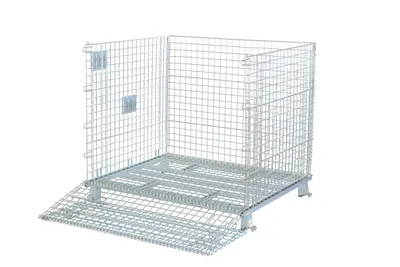 Vestil VWIRE-48H Galvanized Steel Mesh Container 1