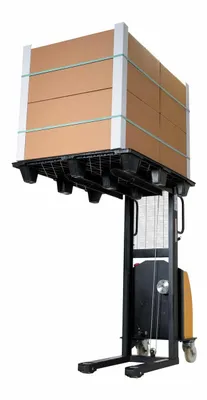 Vestil VWS-770-FF-DC pallet stacker shown from an alternate angle