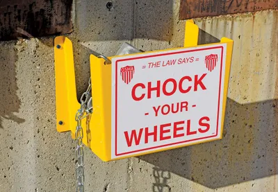 Vestil WC-H-R wheel chock shown from an alternate angle