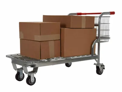 Vestil WIRE-L utility cart shown from an alternate angle