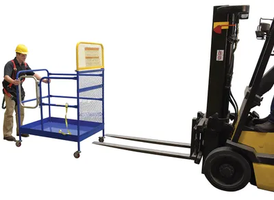 Vestil WP-3648-CA Steel Work Platform With Poly Casters 4