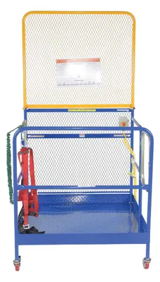 Vestil WP-4848-CA-84B-DD-FF Steel Full Featured Work Platform With Poly Casters 2