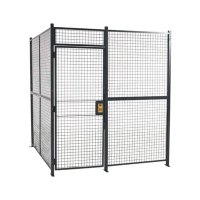Vestil WPC-10X10-4NC Welded Wire Mesh With Sliding Door