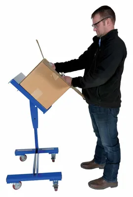 Vestil WPT-1624 mobile tilting work table shown from an alternate angle