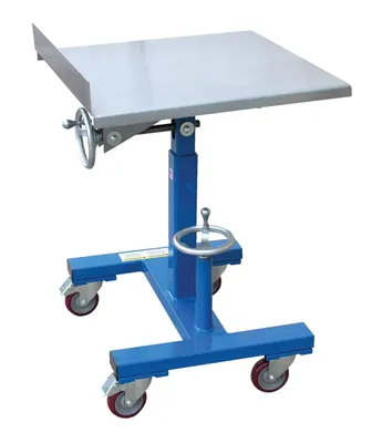Vestil WT-2424 mobile tilting work table shown from an alternate angle