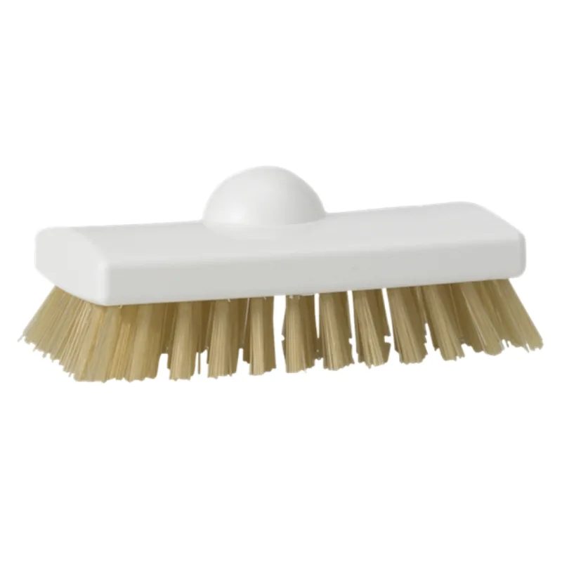 Vikan Scrubbing Brush Heat resistant filaments 5.9 Inch Extra stiff White