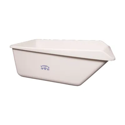 Vikan 69055 Angled Dump Tub with Drain Plug 54.6 Inch White
