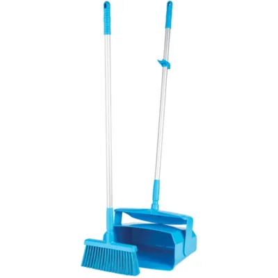 Vikan Lobby Dustpan w/Broom 14.6 Inch