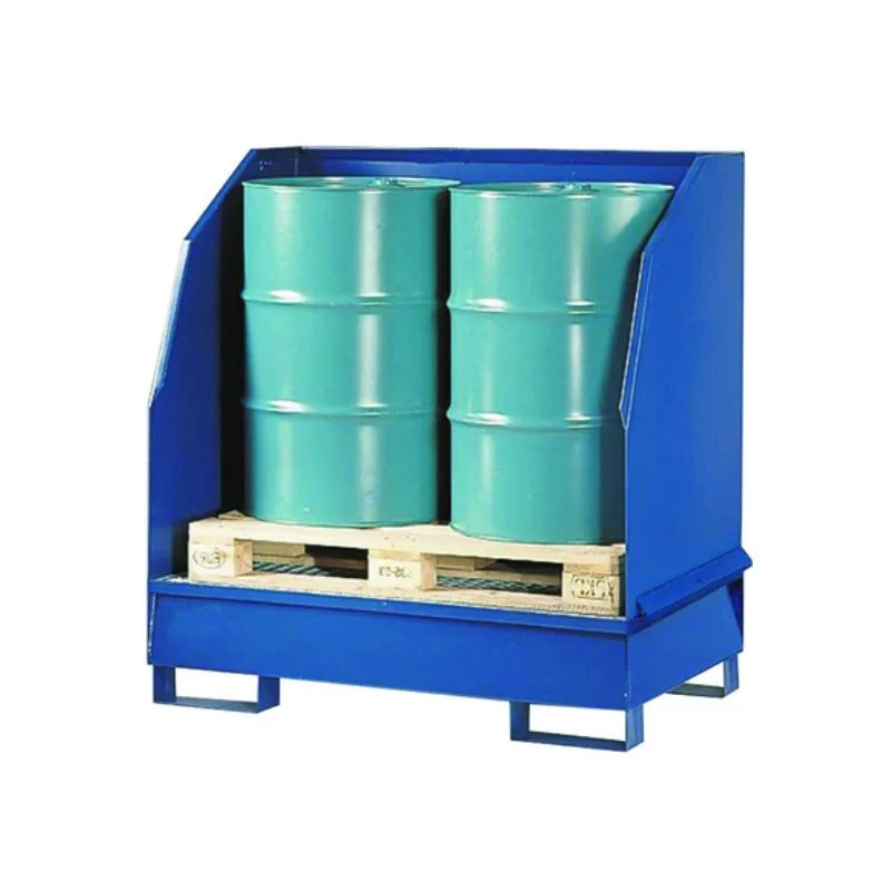 Vestil VSRB-WS-2 Steel Drum Retention Basin with Separation Walls