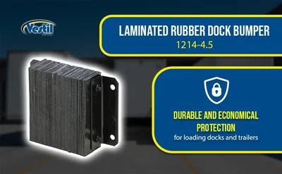 Vestil 1214-4.5 Laminated Rubber Dock Bumper - product feature image