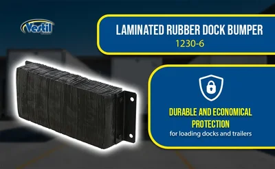 Vestil 1230-6 Laminated Rubber Dock Bumper - product feature image