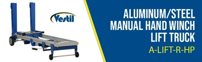 Vestil A-LIFT-R-HP Hand Winch Lift Truck - product feature image