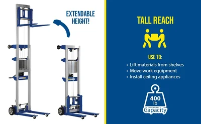 Vestil A-LIFT-R-HP Hand Winch Lift Truck - product feature image