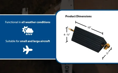 Vestil AC-13 Rubber Airline Wheel Chock - product feature image