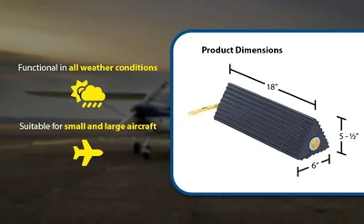 Vestil AC-18 Rubber Airline Wheel Chock - product feature image