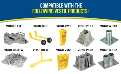 Vestil ADKR-6 Aluminum Pipe Safety Railing - product feature image
