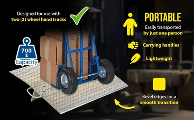 Vestil AH-3024 Aluminum Hand Truck Dock Plates - product feature image