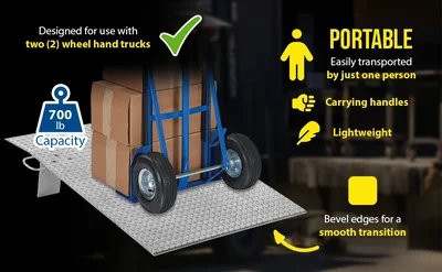 Vestil AH-3648 Aluminum Hand Truck Dock Plate - product feature image