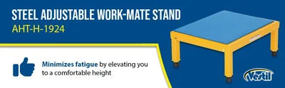 Vestil AHT-H-1924 Steel Adjustable Work-Mate Stand - product feature image