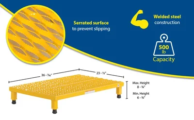 Vestil AHW-L-2436 Steel Adjustable Work-Mate Stand - product feature image