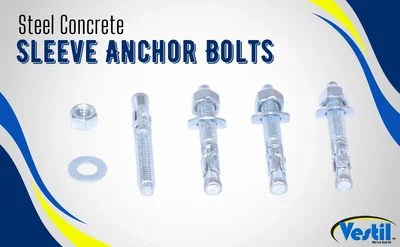 Vestil AS-383-4PK Concrete Sleeve Anchor Bolts - product feature image