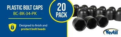 Vestil BC-BK-34-PK Plastic Bolt Cap - product feature image
