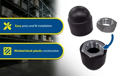 Vestil BC-BK-34-PK Plastic Bolt Cap - product feature image
